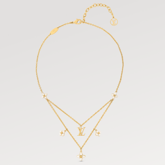 [⭐Novea]FLOWERGRAM GOLD MOP DOUBLE ROW NECKLACE