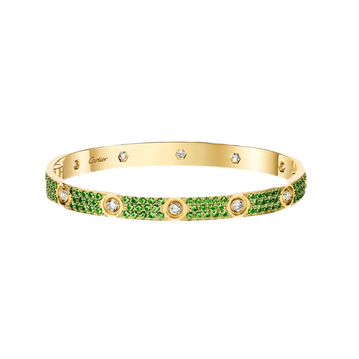 [⭐Novea]2026 PAVE GEMSTONE LOVE BRACELET 6.1MM 10 DIAMONDS