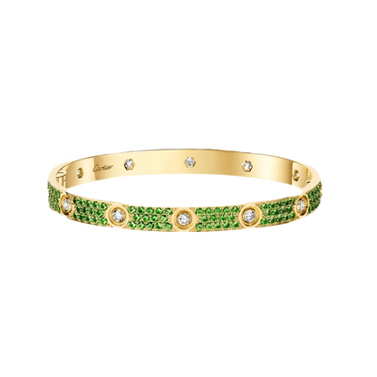 [⭐Novea]2026 PAVE GEMSTONE LOVE BRACELET 6.1MM 10 DIAMONDS