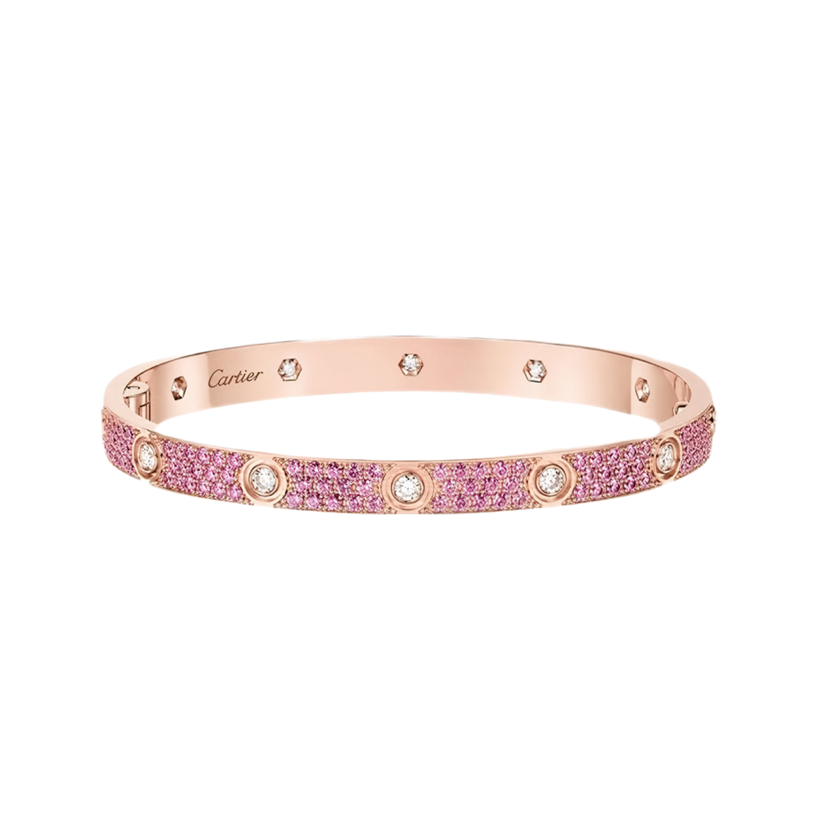 [⭐Novea]2026 PAVE GEMSTONE LOVE BRACELET 6.1MM 10 DIAMONDS