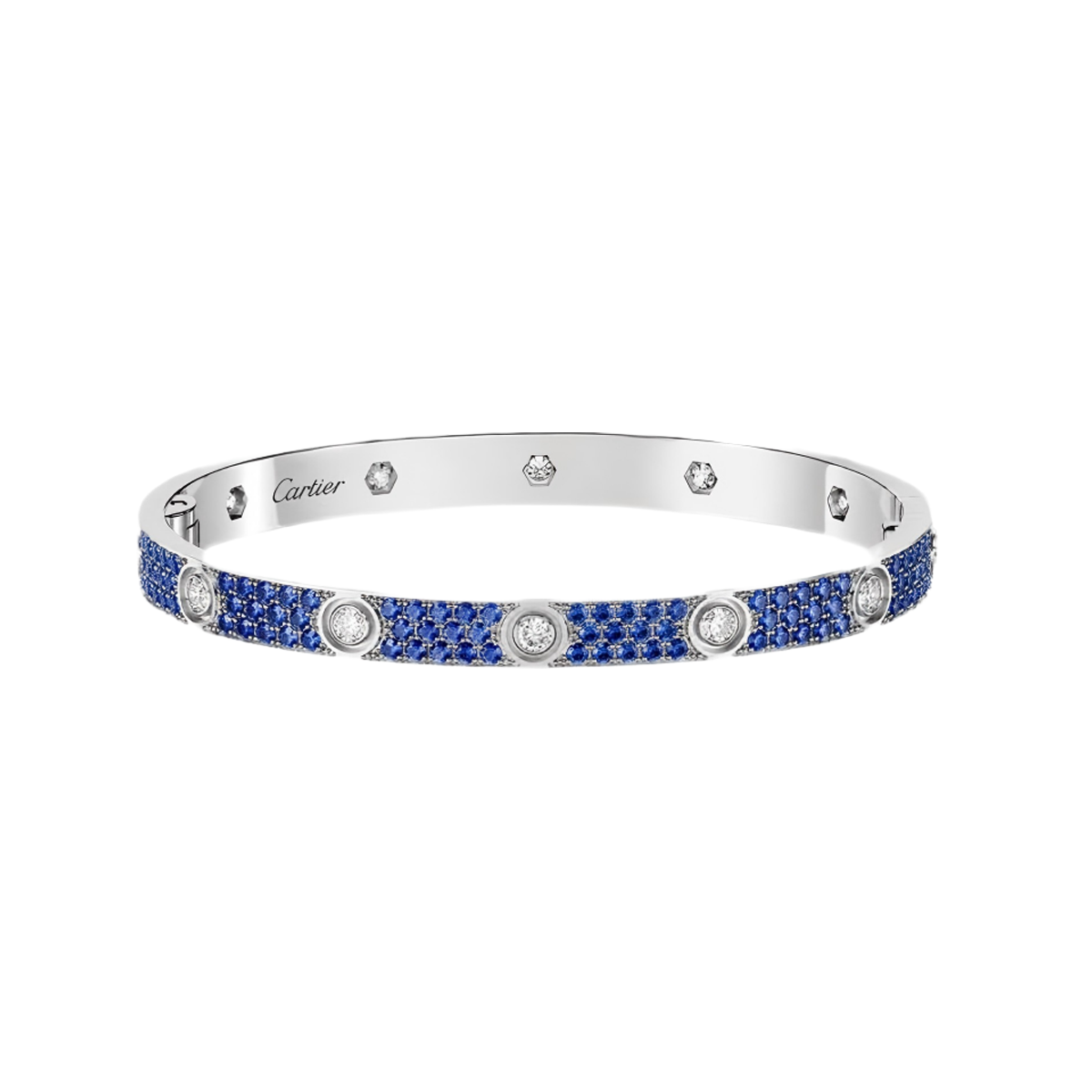 [⭐Novea]2026 PAVE GEMSTONE LOVE BRACELET 6.1MM 10 DIAMONDS