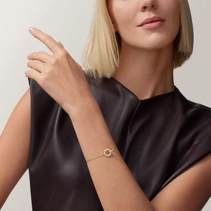 [⭐Novea]LOVE DOUBLE RING FULL DIAMOND BRACELET