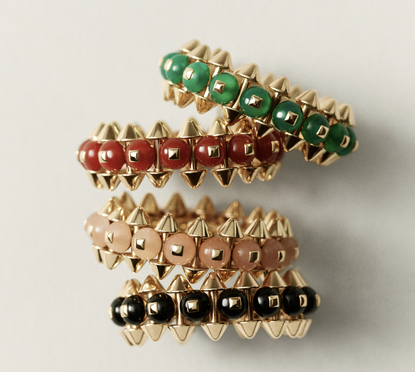 [⭐Novea]CLASH ELEGANT ROSE GOLD RING FEATURING NATURAL AGATE