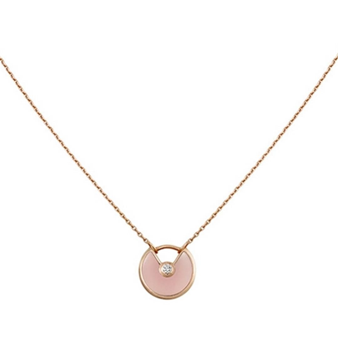 [⭐Novea]AMULETTE ROSE GOLD PINK MOP NECKLACE
