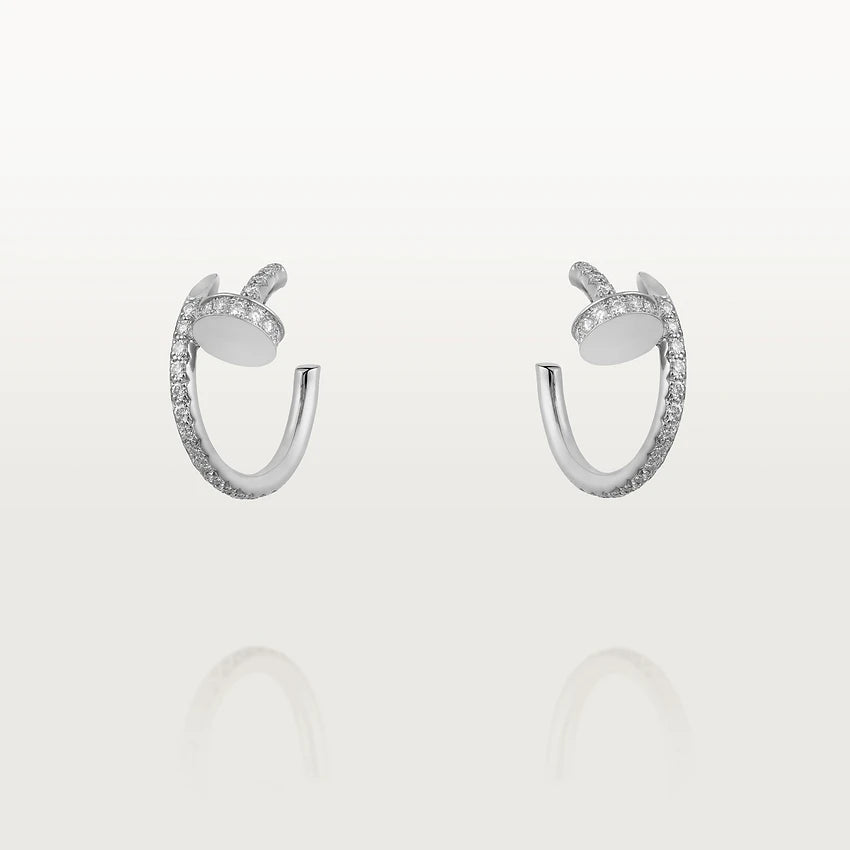 [⭐Novea]JUSTE EARRINGS 12.75MM SILVER DIAMOND