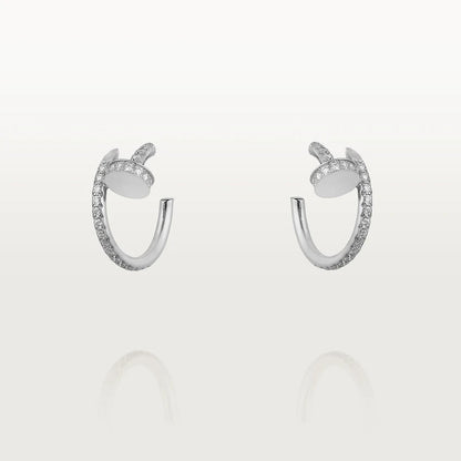[⭐Novea]JUSTE EARRINGS 12.75MM SILVER DIAMOND