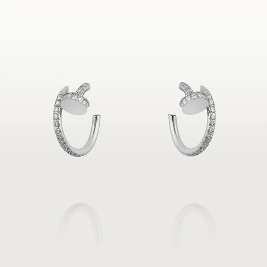 [⭐Novea]JUSTE EARRINGS 12.75MM SILVER DIAMOND