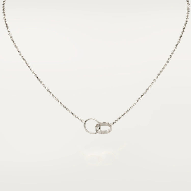 [⭐Novea]LOVE NECKLACE PINK GOLD AND SILVER