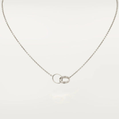 [⭐Novea]LOVE NECKLACE PINK GOLD AND SILVER