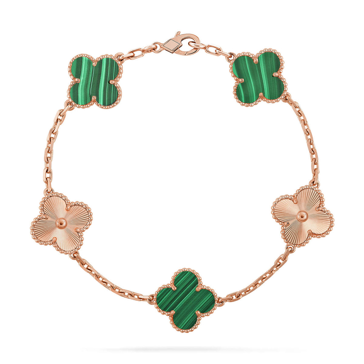 [⭐Novea] CLOVER 5 MOTIF MALACHITE BRACELET COLLECTION