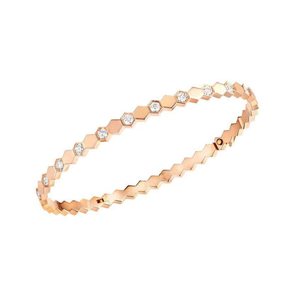 [⭐Novea]BEE LOVE PINK GOLD DIAMOND BRACELET