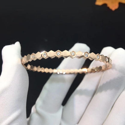[⭐Novea]BEE LOVE PINK GOLD DIAMOND BRACELET