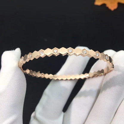 [⭐Novea]BEE LOVE PINK GOLD DIAMOND BRACELET