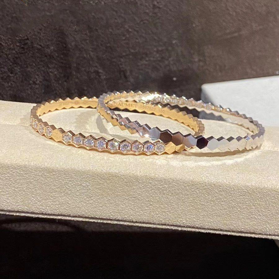 [⭐Novea]BEE LOVE GOLD BRACELET FULL DIAMOND