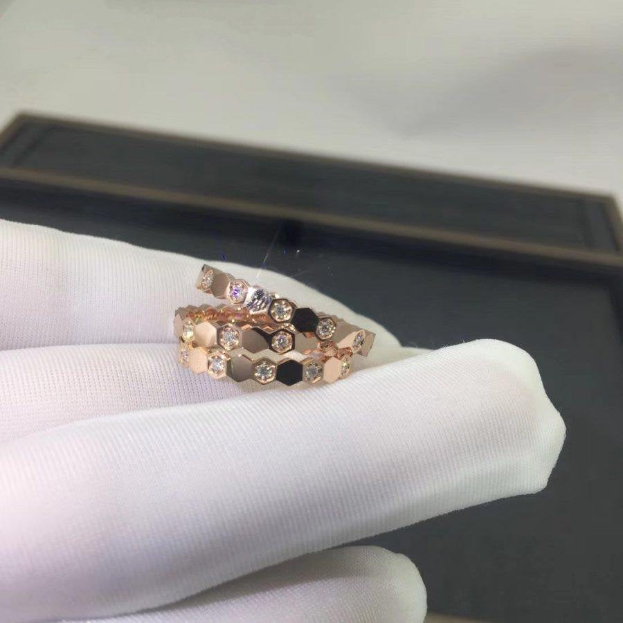 [⭐Novea]BEE LOVE RING PINK GOLD DIAMOND
