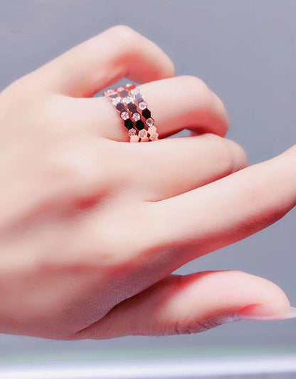 [⭐Novea]BEE LOVE RING PINK GOLD DIAMOND