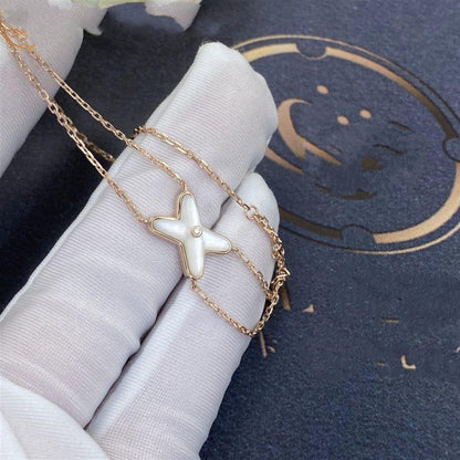 [⭐Novea]JEUX BRACELET WHITE MOP PINK GOLD 1 DIAMOND