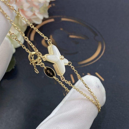 [⭐Novea]JEUX BRACELET WHITE MOP GOLD 1 DIAMOND