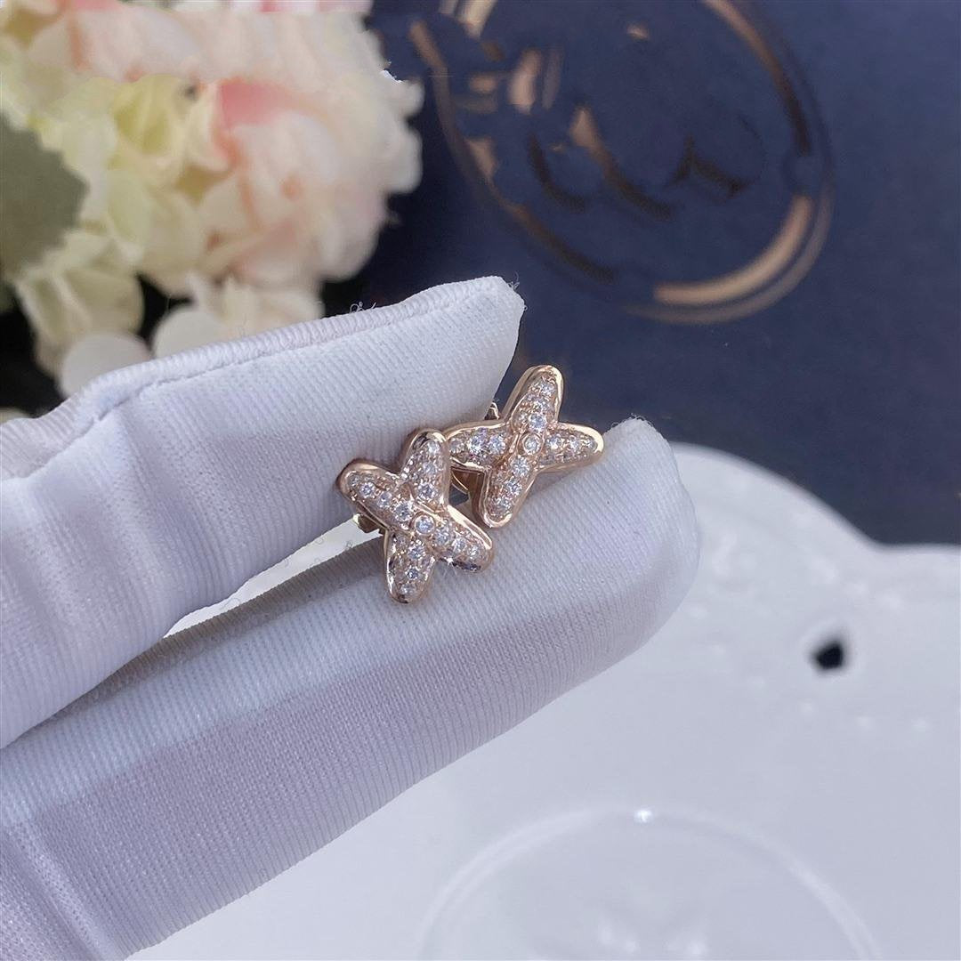 [⭐Novea]JEUX DE PINK GOLD DIAMOND EARRINGS
