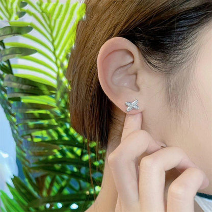 [⭐Novea]JEUX DE SILVER DIAMOND EARRINGS