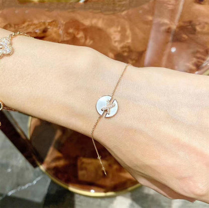[⭐Novea]JEUX DE BRACELET MOP PINK GOLD DIAMONDS