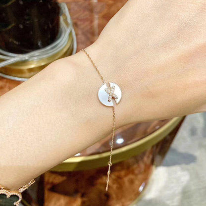 [⭐Novea]JEUX DE BRACELET MOP PINK GOLD DIAMONDS