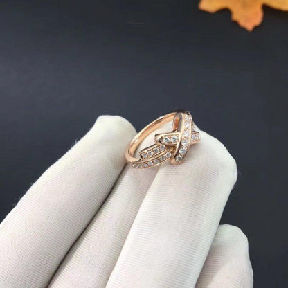 [⭐Novea]JEUX DE RING PINK GOLD DIAMOND