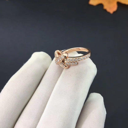 [⭐Novea]JEUX DE RING PINK GOLD DIAMOND