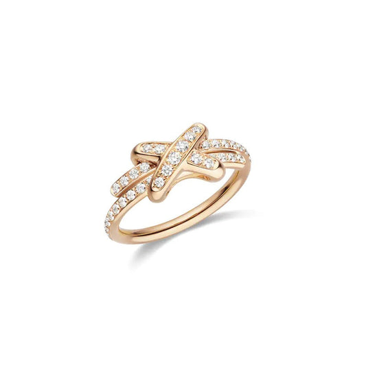 [⭐Novea]JEUX DE RING PINK GOLD DIAMOND