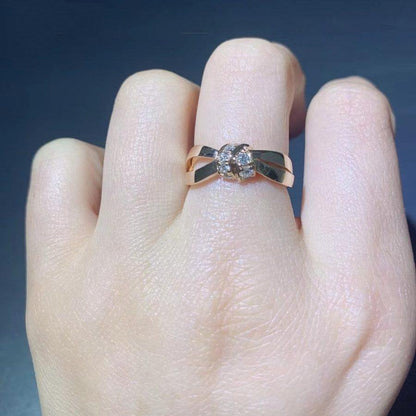 [⭐Novea]LIENS RING PINK GOLD DIAMOND