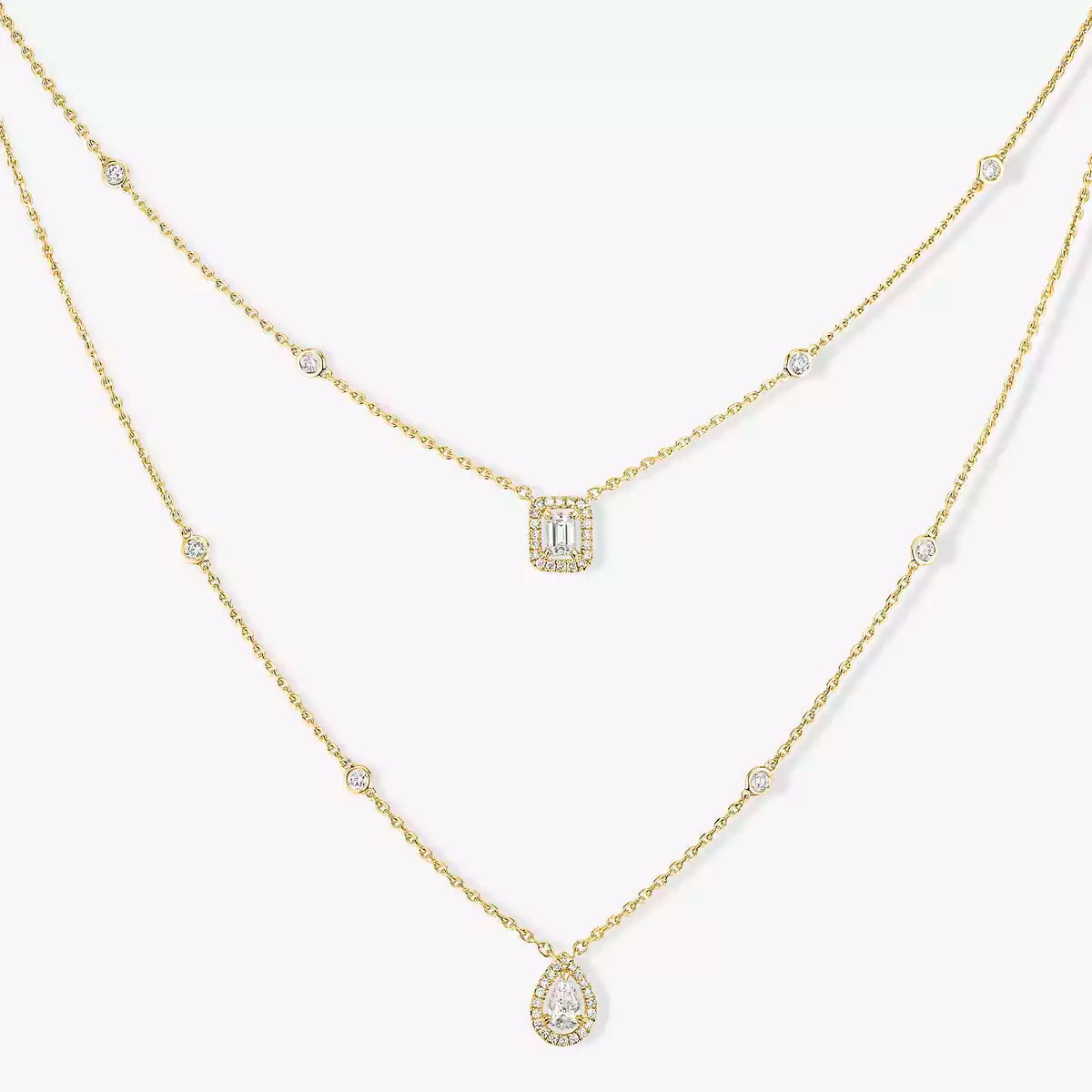 [⭐Novea]Diamond Necklace My Twin 2 Rows