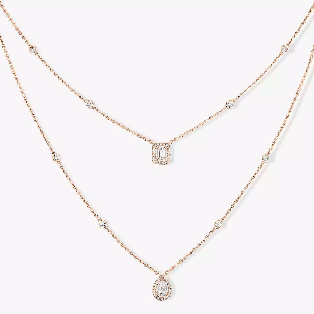 [⭐Novea]Diamond Necklace My Twin 2 Rows