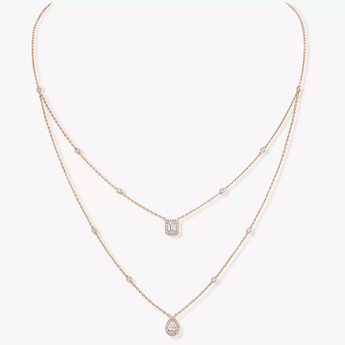 [⭐Novea]Diamond Necklace My Twin 2 Rows