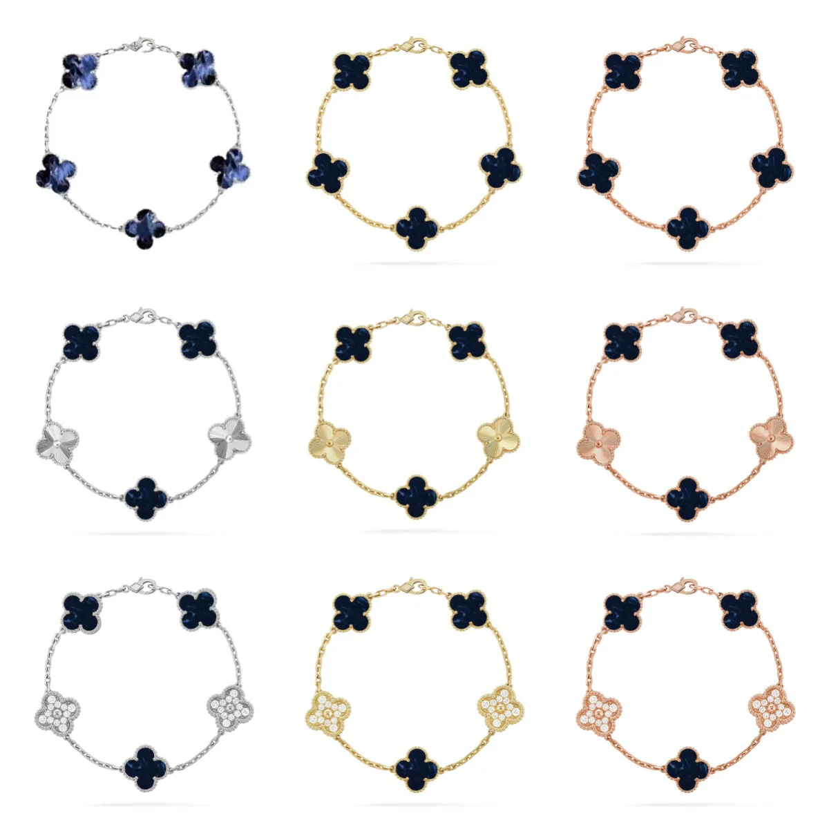 [⭐Novea]CLOVER 5 MOTIF PIETERSITE BRACELET COLLECTION