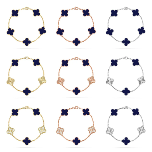 [⭐Novea]CLOVER 5 MOTIF LAPIS LAZULI BRACELET COLLECTION