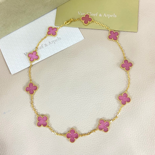 [⭐Novea]CLOVER 10 MOTIFS  NEW BUBBLE PINK ENAMEL