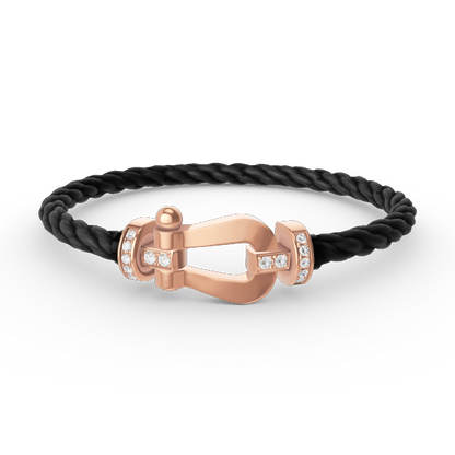 [⭐Novea]FORCE LARGE HORSESHOE HALF DIAMOND BRACELET ROSE GOLD