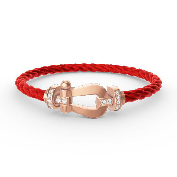 [⭐Novea]FORCE LARGE HORSESHOE HALF DIAMOND BRACELET ROSE GOLD