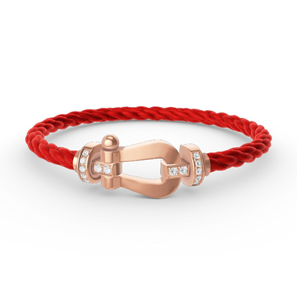 [⭐Novea]FORCE LARGE HORSESHOE HALF DIAMOND BRACELET ROSE GOLD