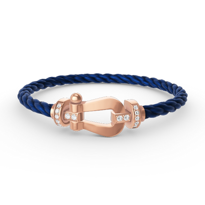 [⭐Novea]FORCE LARGE HORSESHOE HALF DIAMOND BRACELET ROSE GOLD