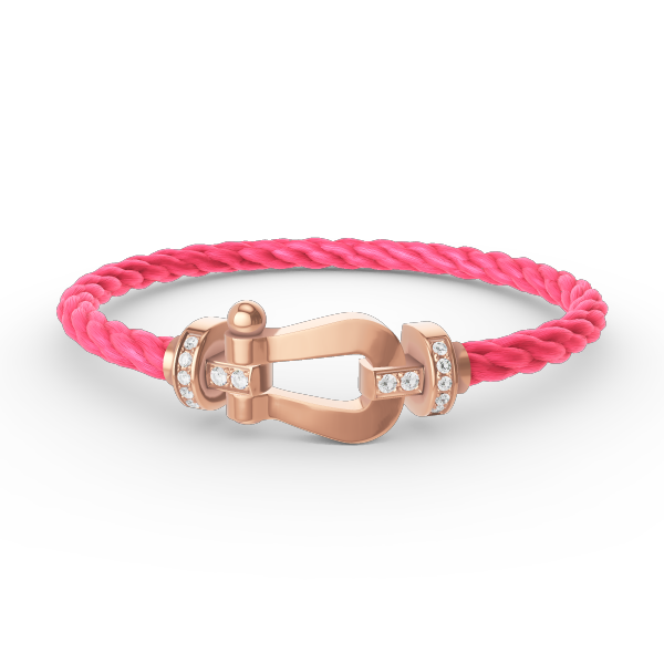 [⭐Novea]FORCE LARGE HORSESHOE HALF DIAMOND BRACELET ROSE GOLD