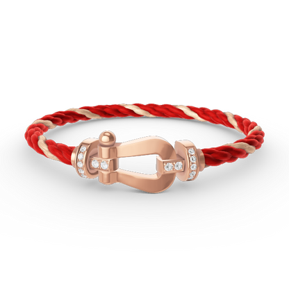 [⭐Novea]FORCE LARGE HORSESHOE HALF DIAMOND BRACELET ROSE GOLD