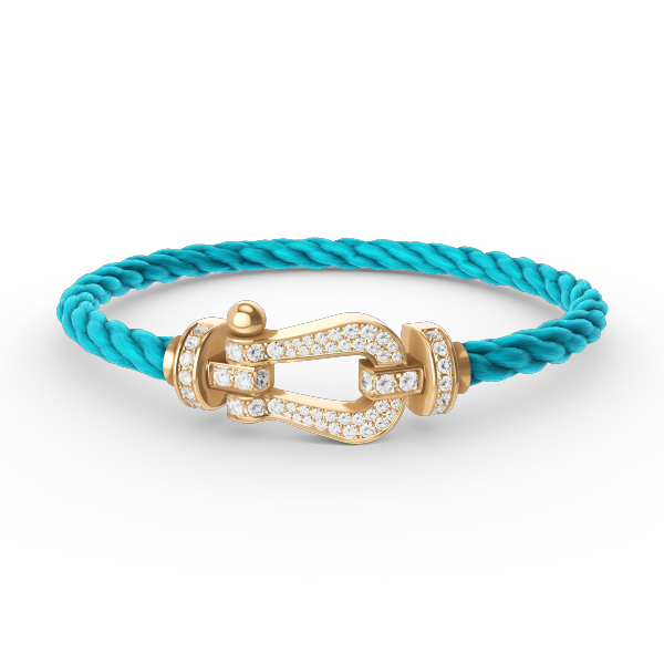 [⭐Novea]FORCE LARGE HORSESHOE FULL DIAMOND BRACELET GOLD