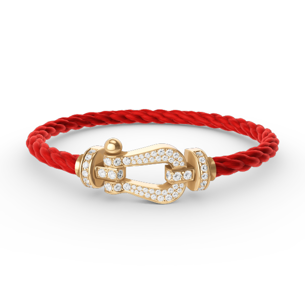 [⭐Novea]FORCE LARGE HORSESHOE FULL DIAMOND BRACELET GOLD