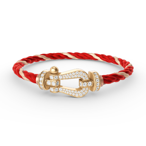 [⭐Novea]FORCE LARGE HORSESHOE FULL DIAMOND BRACELET GOLD