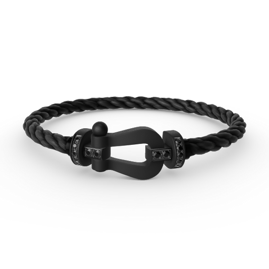 [⭐Novea]FORCE LARGE SERIES HORSESHOE BLACK SAMURAI BRACELET