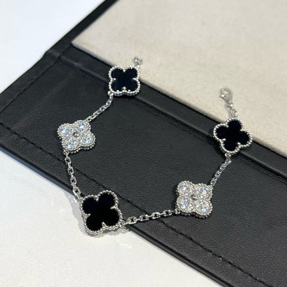 [⭐Novea] CLOVER 5 MOTIF ONYXS BRACELET COLLECTION