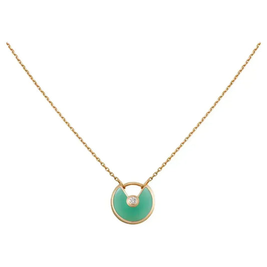 [⭐Novea]AMULETTE GOLD MALACHITE NECKLACE