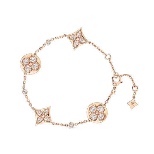 [⭐Novea]STAR AND SUN 4 MOTIFS GOLD DIAMONDS BRACELET