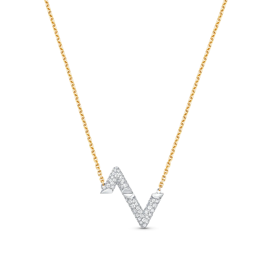 [⭐Novea]VOLT SILVER DIAMOND PEDANT NECKLACE